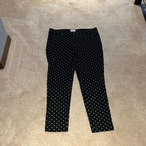 Size 14 black patterned pixie Old Navy dress pants